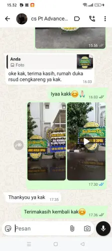 Testimonial Papan Bunga Pernikahan sentani