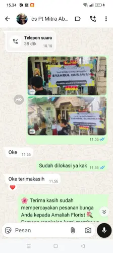 Testimonial Papan Bunga sentani