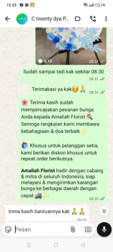 Testimonial Standing Flower sentani